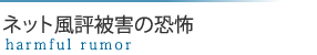 ネット風評被害の恐怖